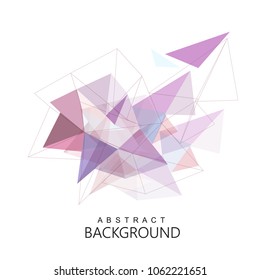 Abstract mesh background with circles, lines and shapes