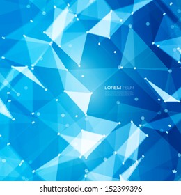Abstract mesh background with circles, lines and shapes | EPS10 Futuristic Design