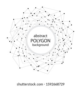 Abstract mesh background with circles, lines and shapes