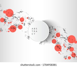 Abstract Mesh Background with Circles, Lines and Shapes | Technology vector background | EPS10 Design Layout for Your Business