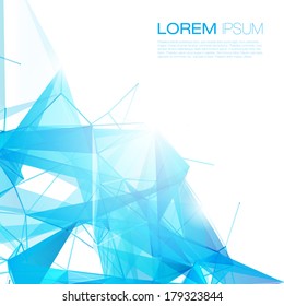 Abstract mesh background with circles, lines and shapes | EPS10 Futuristic Design