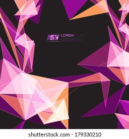 Abstract mesh background with circles, lines and shapes | EPS10 Futuristic Design