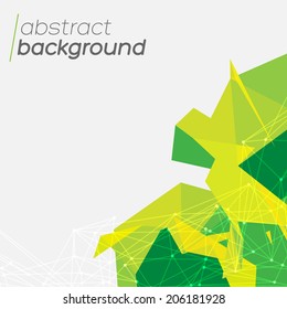 Abstract mesh background with circles, lines and shapes | EPS10 Futuristic Design