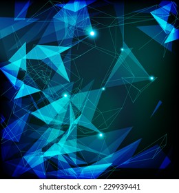 Abstract mesh background with circles, lines and shapes | EPS10 Futuristic Design. eps10