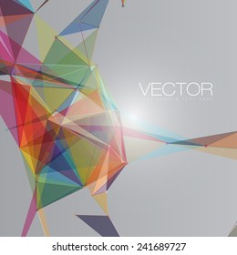 Abstract mesh background with circles, lines and shapes | EPS10 Futuristic Design