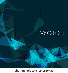 Abstract mesh background with circles, lines and shapes | EPS10 Futuristic Design