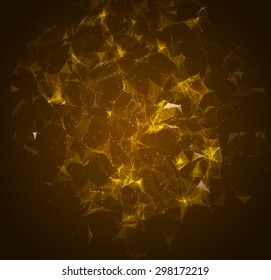 Abstract mesh background with circles, lines and shapes. Futuristic Design