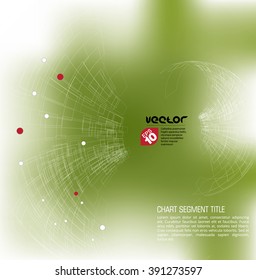 Abstract mesh background with circles, lines and shapes