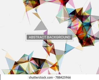 Abstract mesh background with circles, lines and shapes | EPS10 Futuristic Design