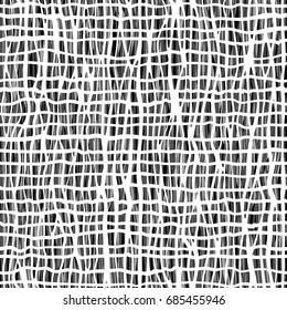 Abstract mesh background design - seamless vector pattern - black, white and gray.
