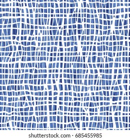 Abstract mesh background design - seamless vector pattern - white and blue.