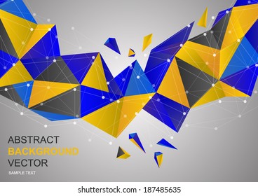 Abstract Mesh Background with Geometric Shape. Abstract Geometric Background Vector. Triangle and Polygon. EPS10 Background for Your Business.