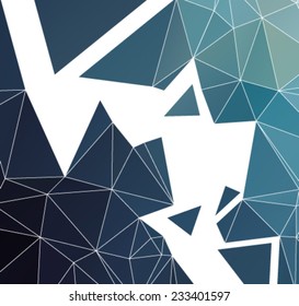 Abstract mesh background with lines. Futuristic polygonal design
