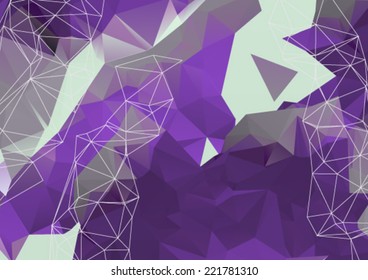 Abstract mesh background with lines and shapes. Futuristic polygonal  design