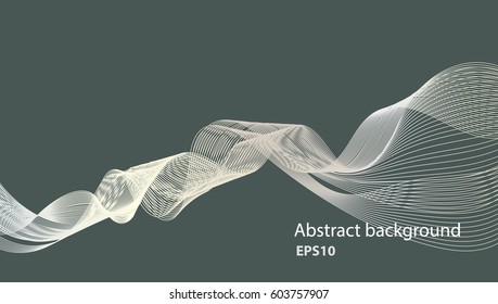 Abstract mesh background with lines and text space isolated on dark background. EPS10 Editable digital wallpaper, background, template.