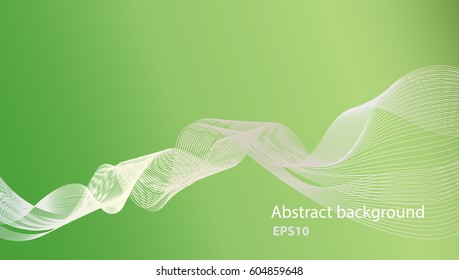 Abstract mesh background with lines and text space isolated on green background. EPS10 Editable digital wallpaper, background, template.