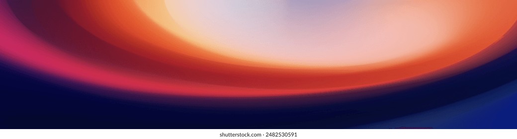 Abstract mesh blur banner with a captivating wave like pattern in a harmonious blend of white, blue, and orange, ideal for promotional materials, social media, and presentation graphics