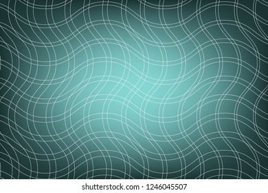 Abstract, mesh composition of curves, wavy, colored lines on a dark, gradient background. Vector image.