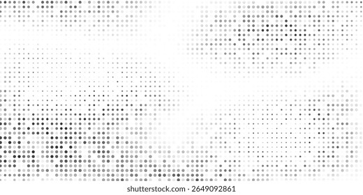 Abstract mesh dotted halftone gradient texture. Vanishing polka dot background design