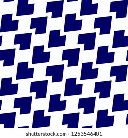Abstract mesh geometric seamless pattern vector illustration background. Blue and white colors striped lines for fashion textile print and wall art deco.
