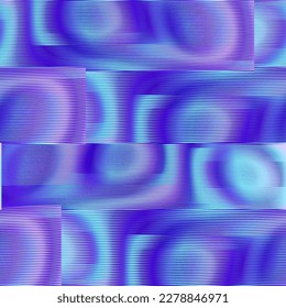 Abstract mesh geometric seamless pattern of glitch gradient stripes. For web design, abstract blue background, card, mobile apps, web banner, home textile, package.