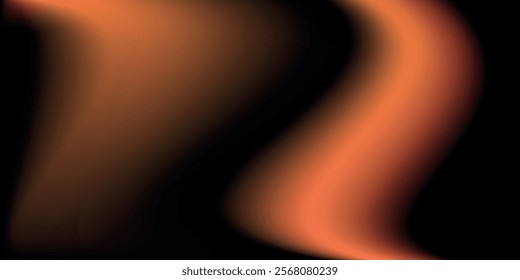 abstract mesh gradation orange color background template with fluid style vector graphic