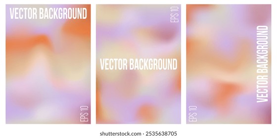  Abstract mesh gradient background set. Liquid modern banners. Vector image eps.