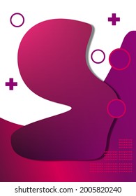 Abstract mesh gradient design in purple color with circle and  plus sign for design element