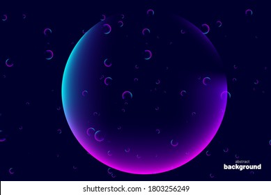 Abstract mesh gradient multicolored bubbles background, wallpaper, banner backdrop, vector eps.