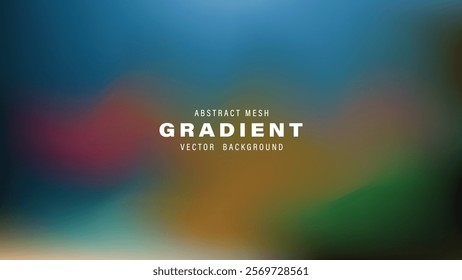 Abstract Mesh Gradient Vector Background Blurry Colorful Design
