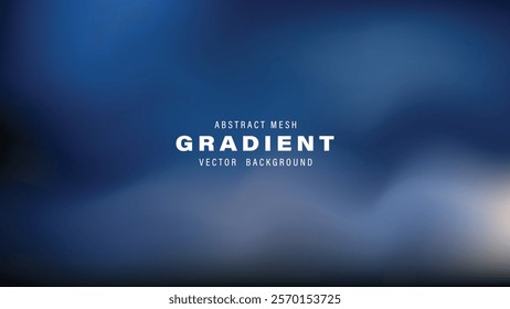 Abstract Mesh Gradient Vector Background Design Template Blue Shades
