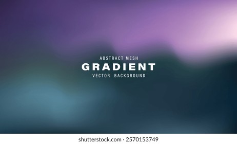 Abstract Mesh Gradient Vector Background Design Template Purple Teal
