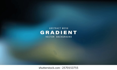 Abstract Mesh Gradient Vector Background Teal, Blue, and Dark Shades
