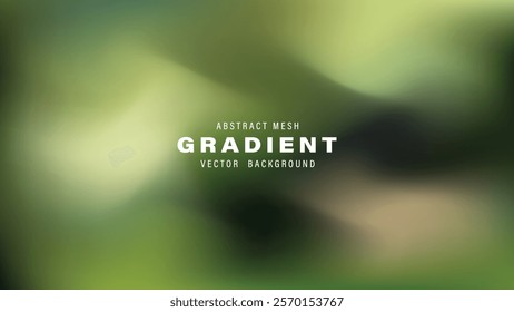 Abstract Mesh Gradient Vector Background Green Nature Hues
