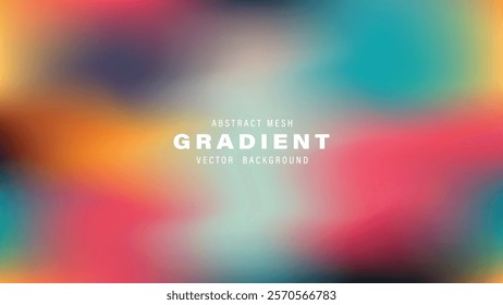 Abstract Mesh Gradient Vector Background Colorful Design Blurred
