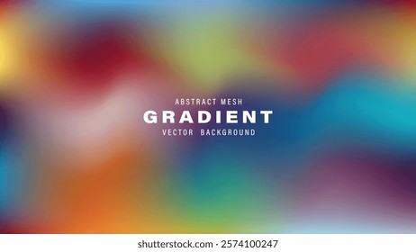 Abstract Mesh Gradient Vector Background Colorful Blurry Design
