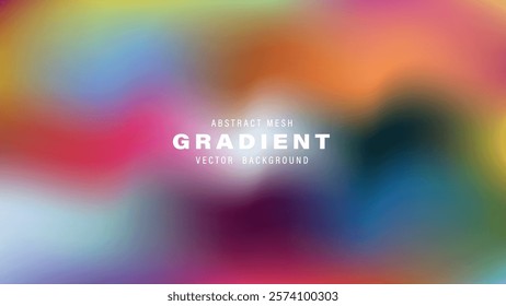 Abstract Mesh Gradient Vector Background Design Colorful Vivid Blurry
