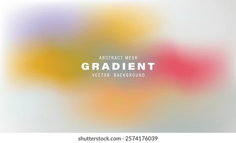 Abstract Mesh Gradient Vector Background Blurry Pastel Colors
