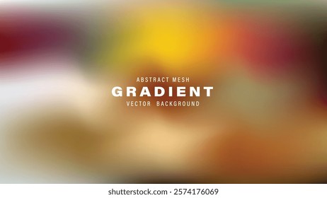 Abstract Mesh Gradient Vector Background Design Texture Blurry Autumn Colors
