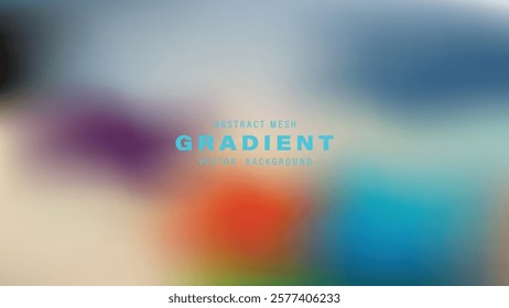 Abstract Mesh Gradient Vector Background Design Colorful Blurry
