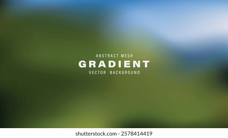 Abstract Mesh Gradient Vector Background Green, Blue, Nature
