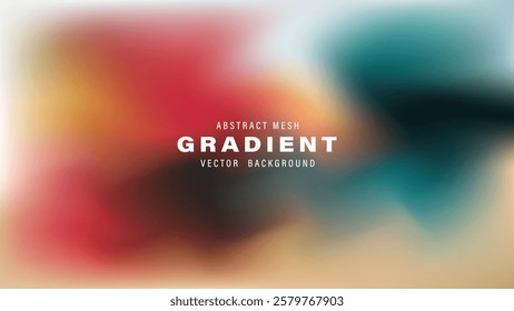 Abstract Mesh Gradient Vector Background Colorful, Blurry, Smooth
