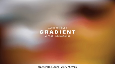 Abstract Mesh Gradient Vector Background Blurry Autumn Colors
