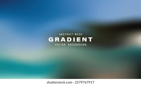 Abstract Mesh Gradient Vector Background Teal, Blue, Green Hues
