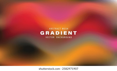 Abstract Mesh Gradient Vector Background Design, Orange, Red, Brown
