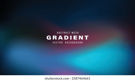 Abstract Mesh Gradient Vector Background Design Template Teal Blue
