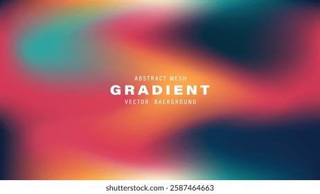 Abstract Mesh Gradient Vector Background Colorful Swirl Design
