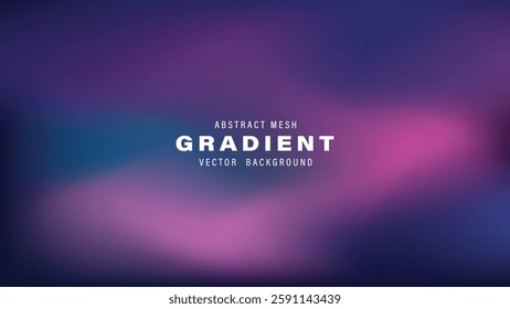 Abstract Mesh Gradient Vector Background Purple, Pink, Blue Hues
