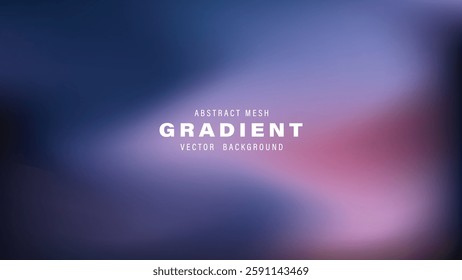 Abstract Mesh Gradient Vector Background Purple, Blue, Pink Hues
