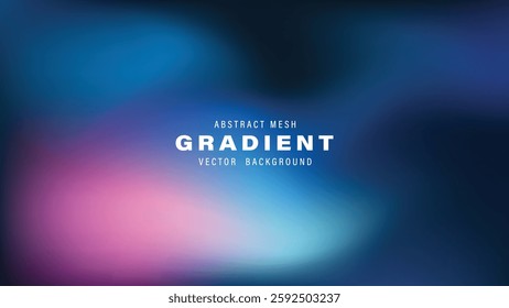 Abstract Mesh Gradient Vector Background Blue, Pink, Purple Hues
